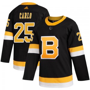 Men's Adidas Boston Bruins Brandon Carlo Black Alternate Jersey - Authentic