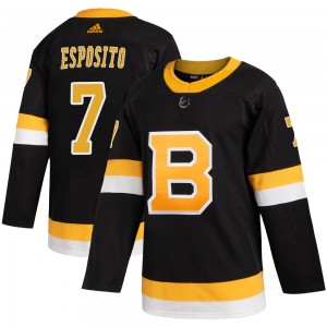 Men's Adidas Boston Bruins Phil Esposito Black Alternate Jersey - Authentic
