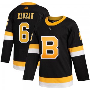 Men's Adidas Boston Bruins Gord Kluzak Black Alternate Jersey - Authentic