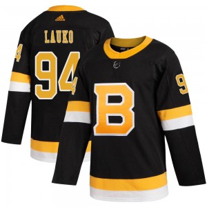 Men's Adidas Boston Bruins Jakub Lauko Black Alternate Jersey - Authentic