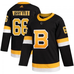 Men's Adidas Boston Bruins Kai Wissmann Black Alternate Jersey - Authentic