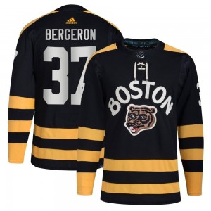 Men's Adidas Boston Bruins Patrice Bergeron Black 2023 Winter Classic Jersey - Authentic