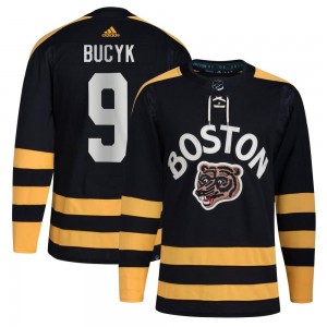 Men's Adidas Boston Bruins Johnny Bucyk Black 2023 Winter Classic Jersey - Authentic