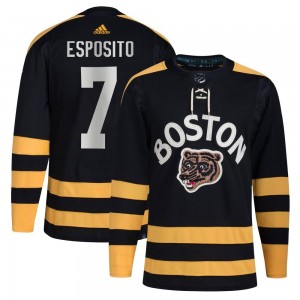 Men's Adidas Boston Bruins Phil Esposito Black 2023 Winter Classic Jersey - Authentic