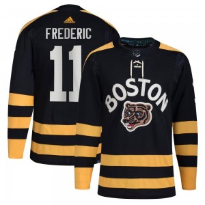 Men's Adidas Boston Bruins Trent Frederic Black 2023 Winter Classic Jersey - Authentic