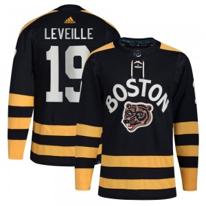 Men's Adidas Boston Bruins Normand Leveille Black 2023 Winter Classic Jersey - Authentic
