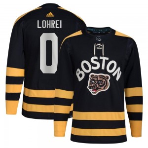 Men's Adidas Boston Bruins Mason Lohrei Black 2023 Winter Classic Jersey - Authentic