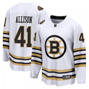 Men's Fanatics Branded Boston Bruins Jason Allison White Breakaway 100th Anniversary Jersey - Premier