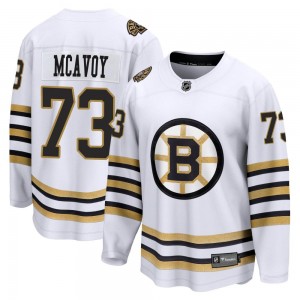 Men's Fanatics Branded Boston Bruins Charlie McAvoy White Breakaway 100th Anniversary Jersey - Premier