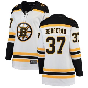 Women's Fanatics Branded Boston Bruins Patrice Bergeron White Away Jersey - Breakaway