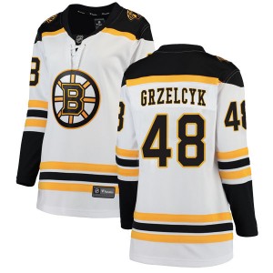 Women's Fanatics Branded Boston Bruins Matt Grzelcyk White Away Jersey - Breakaway