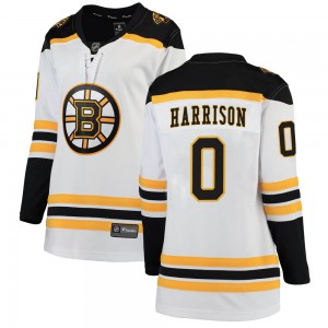 Women's Fanatics Branded Boston Bruins Brett Harrison White Away Jersey - Breakaway