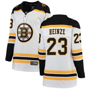 Women's Fanatics Branded Boston Bruins Steve Heinze White Away Jersey - Breakaway