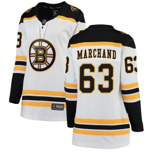 Women's Fanatics Branded Boston Bruins Brad Marchand White Away Jersey - Breakaway