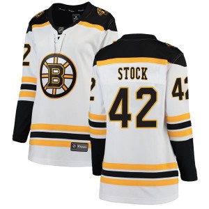 Women's Fanatics Branded Boston Bruins Pj Stock White Away Jersey - Breakaway