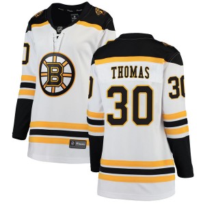 Women's Fanatics Branded Boston Bruins Tim Thomas White Away Jersey - Breakaway