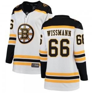 Women's Fanatics Branded Boston Bruins Kai Wissmann White Away Jersey - Breakaway