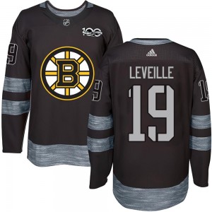 Youth Boston Bruins Normand Leveille Black 1917-2017 100th Anniversary Jersey - Authentic