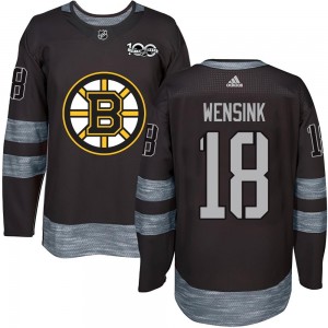 Youth Boston Bruins John Wensink Black 1917-2017 100th Anniversary Jersey - Authentic