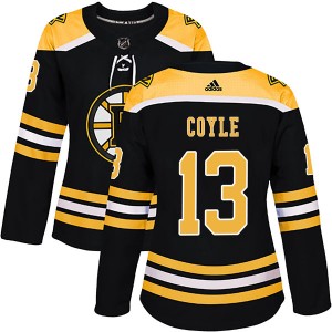 Women's Adidas Boston Bruins Charlie Coyle Black Home Jersey - Authentic