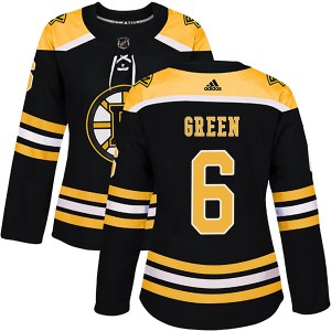 Women's Adidas Boston Bruins Ted Green Green Black Home Jersey - Authentic