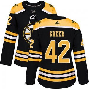 Women's Adidas Boston Bruins A.J. Greer Black Home Jersey - Authentic