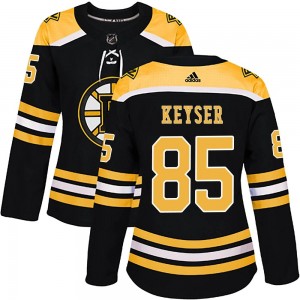 Women's Adidas Boston Bruins Kyle Keyser Black Home Jersey - Authentic