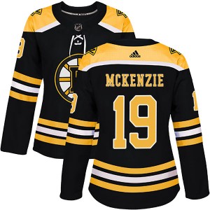 Women's Adidas Boston Bruins Johnny Mckenzie Black Home Jersey - Authentic