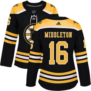 Women's Adidas Boston Bruins Rick Middleton Black Home Jersey - Authentic