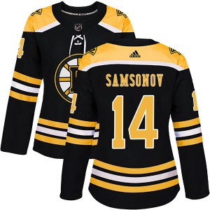 Women's Adidas Boston Bruins Sergei Samsonov Black Home Jersey - Authentic