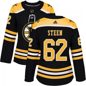 Women's Adidas Boston Bruins Oskar Steen Black Home Jersey - Authentic