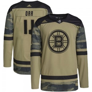 Youth Adidas Boston Bruins Bobby Orr Camo Military Appreciation Practice Jersey - Authentic
