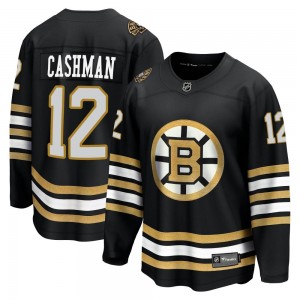 Youth Fanatics Branded Boston Bruins Wayne Cashman Black Breakaway 100th Anniversary Jersey - Premier