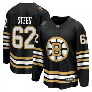 Youth Fanatics Branded Boston Bruins Oskar Steen Black Breakaway 100th Anniversary Jersey - Premier