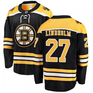 Youth Fanatics Branded Boston Bruins Hampus Lindholm Black Home Jersey - Breakaway