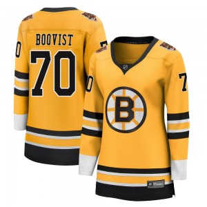 Women's Fanatics Branded Boston Bruins Jesper Boqvist Gold 2020/21 Special Edition Jersey - Breakaway