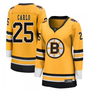 Women's Fanatics Branded Boston Bruins Brandon Carlo Gold 2020/21 Special Edition Jersey - Breakaway