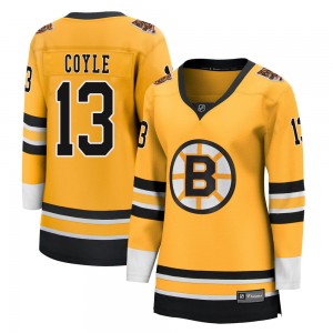 Women's Fanatics Branded Boston Bruins Charlie Coyle Gold 2020/21 Special Edition Jersey - Breakaway