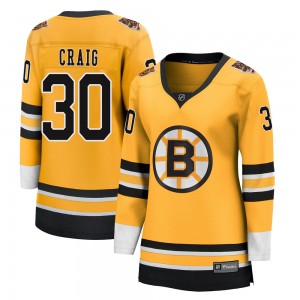 Women's Fanatics Branded Boston Bruins Jim Craig Gold 2020/21 Special Edition Jersey - Breakaway