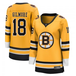 Women's Fanatics Branded Boston Bruins Happy Gilmore Gold 2020/21 Special Edition Jersey - Breakaway