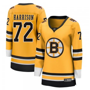 Women's Fanatics Branded Boston Bruins Brett Harrison Gold 2020/21 Special Edition Jersey - Breakaway