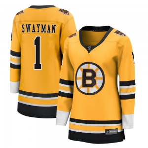 Women's Fanatics Branded Boston Bruins Jeremy Swayman Gold 2020/21 Special Edition Jersey - Breakaway