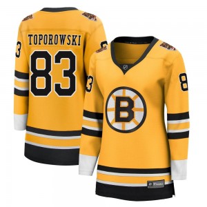 Women's Fanatics Branded Boston Bruins Luke Toporowski Gold 2020/21 Special Edition Jersey - Breakaway