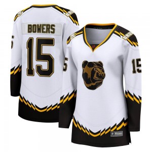 Women's Fanatics Branded Boston Bruins Shane Bowers White Special Edition 2.0 Jersey - Breakaway