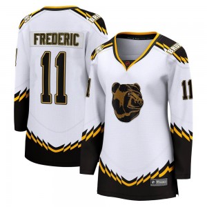 Women's Fanatics Branded Boston Bruins Trent Frederic White Special Edition 2.0 Jersey - Breakaway