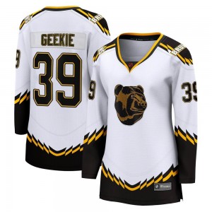 Women's Fanatics Branded Boston Bruins Morgan Geekie White Special Edition 2.0 Jersey - Breakaway
