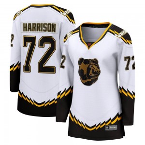Women's Fanatics Branded Boston Bruins Brett Harrison White Special Edition 2.0 Jersey - Breakaway