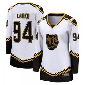 Women's Fanatics Branded Boston Bruins Jakub Lauko White Special Edition 2.0 Jersey - Breakaway