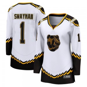 Women's Fanatics Branded Boston Bruins Jeremy Swayman White Special Edition 2.0 Jersey - Breakaway