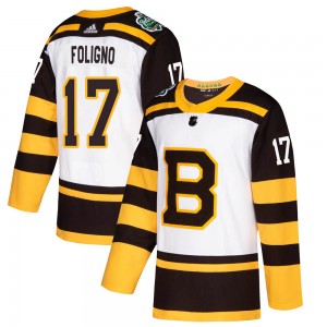 Youth Adidas Boston Bruins Nick Foligno White 2019 Winter Classic Jersey - Authentic